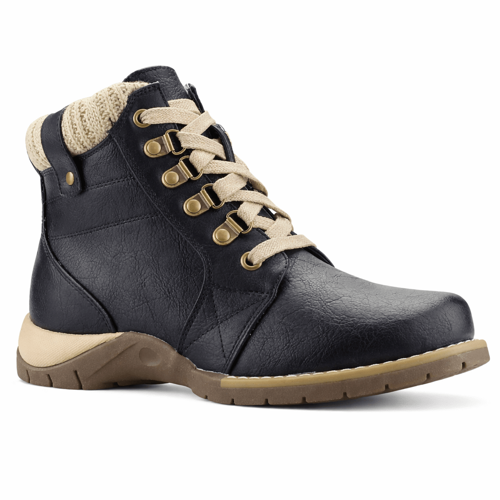 Botin Negro Mujer Casual Chalada Rolo Botines Taco Chalada 