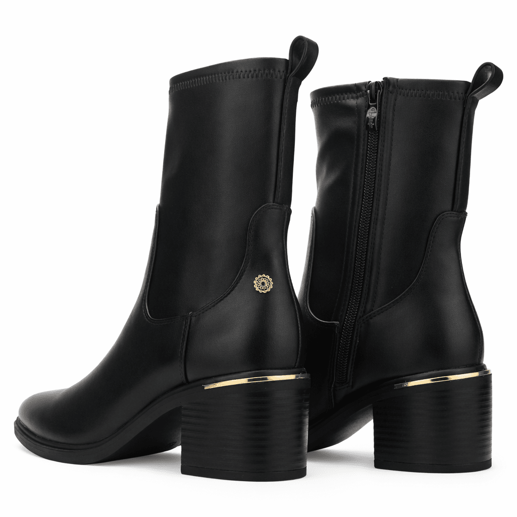 Botin Negro Mujer Casual Chalada Sonora Botines Taco Chalada 