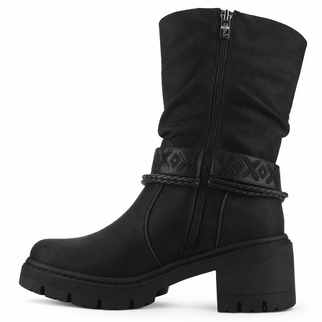 Botin Negro Mujer Casual Chalada Terra Botines Taco Chalada 