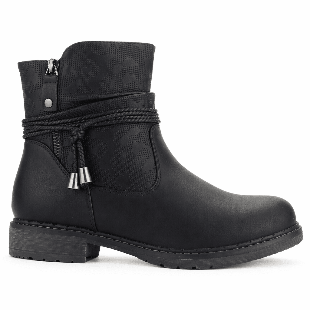Botin Negro Mujer Casual Chalada Torke Botines Taco Chalada 