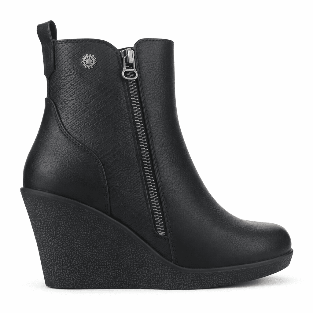 Botin Negro Mujer Casual Chalada Wedge Botines Taco Chalada 