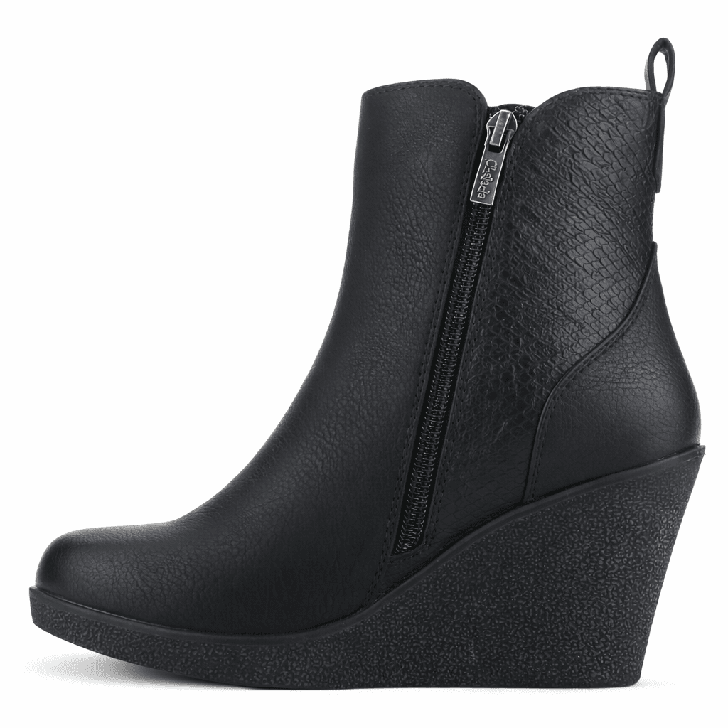 Botin Negro Mujer Casual Chalada Wedge Botines Taco Chalada 