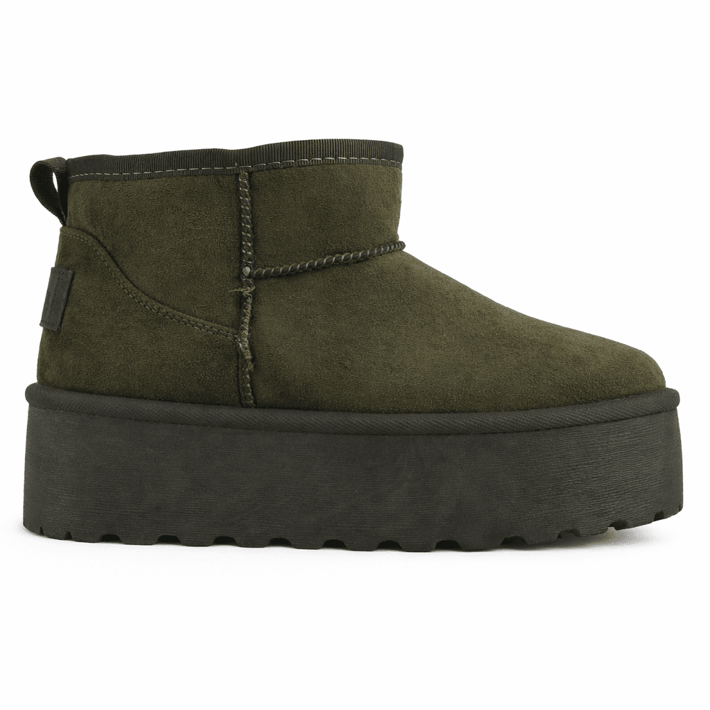 Botin Oliva Mujer Casual Chalada Pinguih Botines Taco Chalada 
