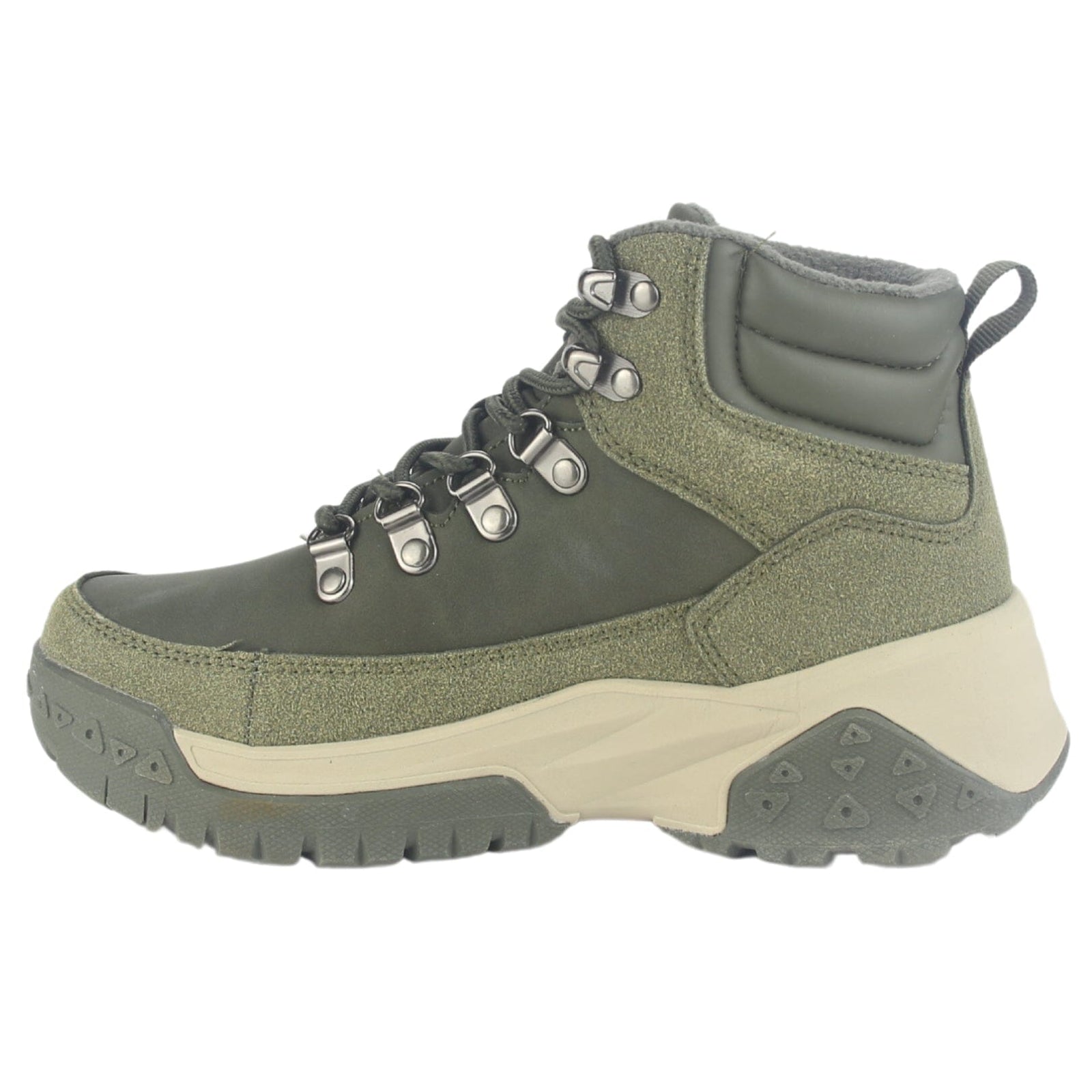 Botin Outdoor Funway Mujer Nevado-2 Oliva Botines Taco Funway 