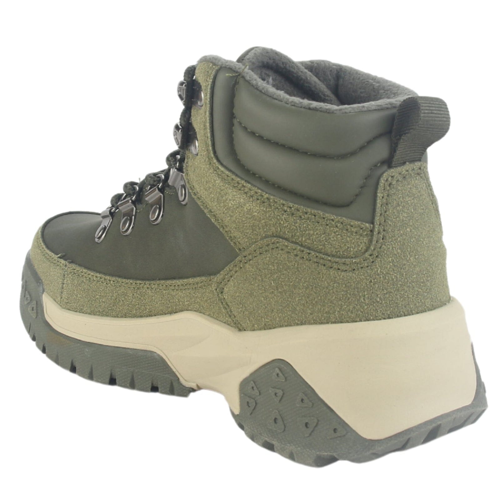 Botin Outdoor Funway Mujer Nevado-2 Oliva Botines Taco Funway 