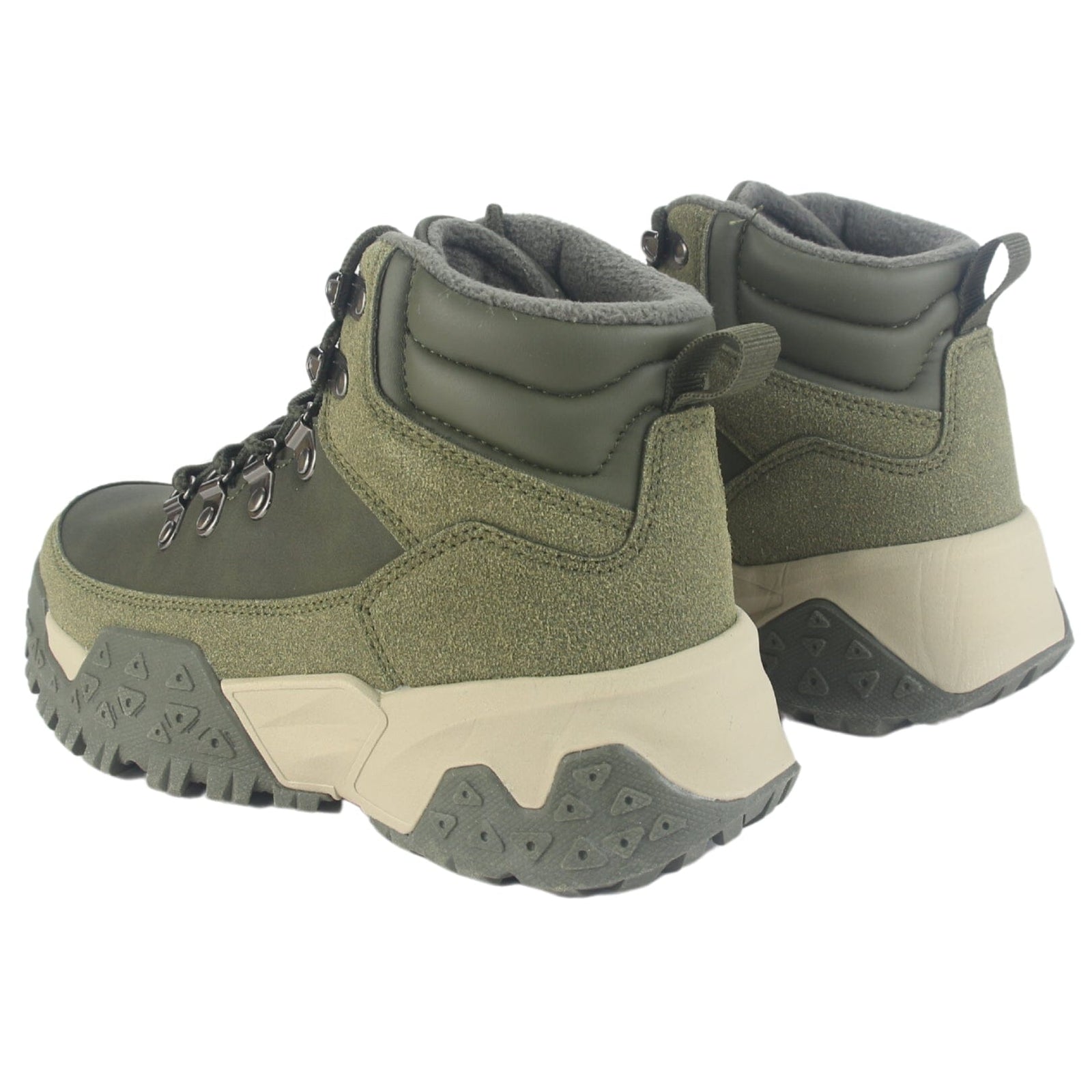 Botin Outdoor Funway Mujer Nevado-2 Oliva Botines Taco Funway 