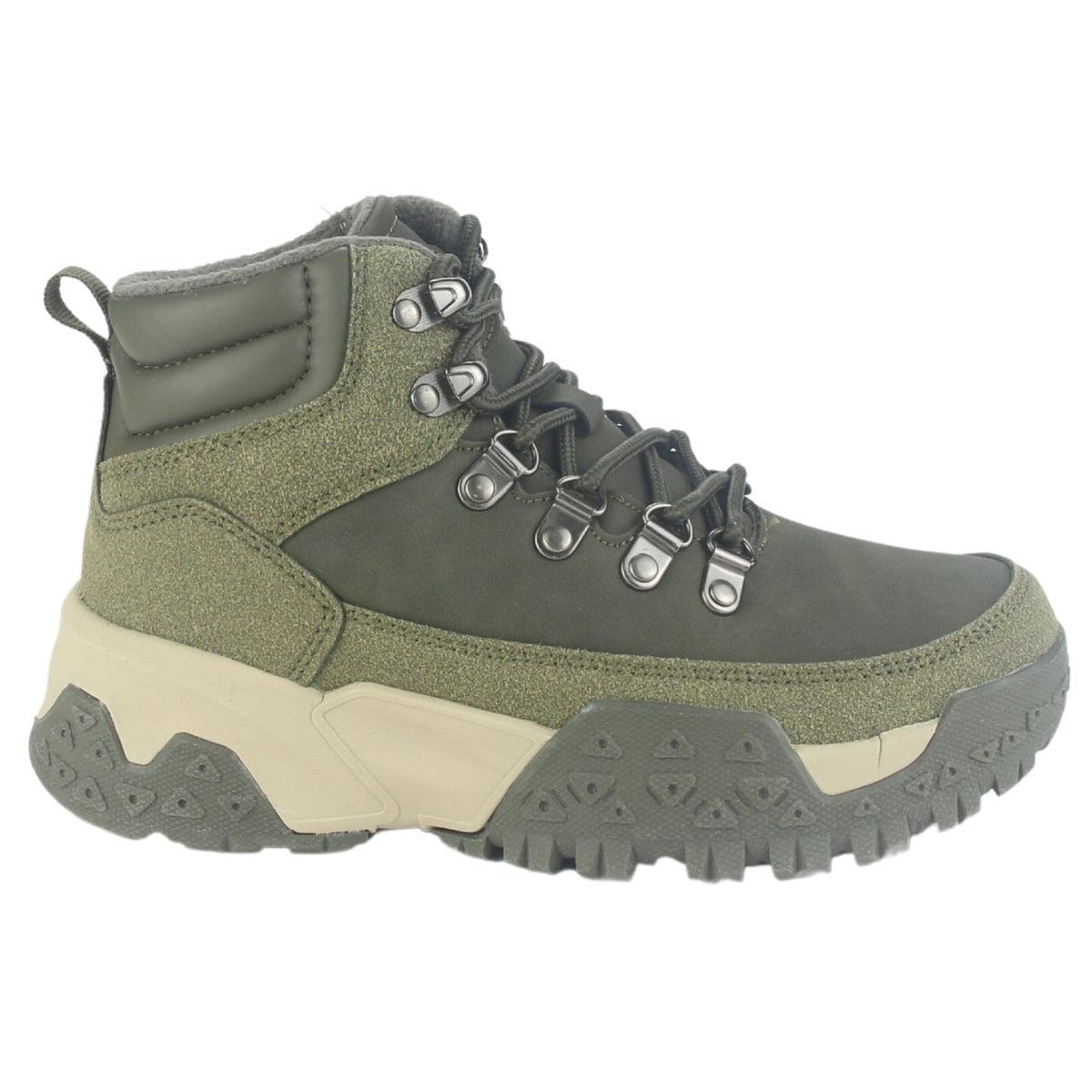 Botin Outdoor Funway Mujer Nevado-2 Oliva Botines Taco Funway 