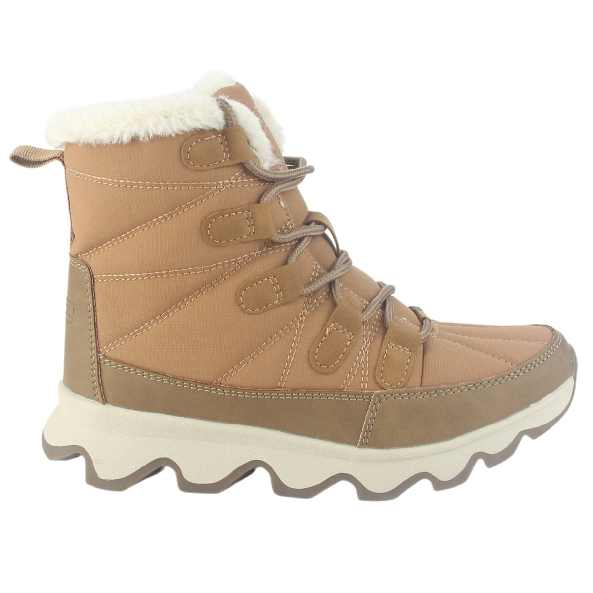 Botin Outdoor Funway Mujer Polar-1 Camel Botines Taco Funway 