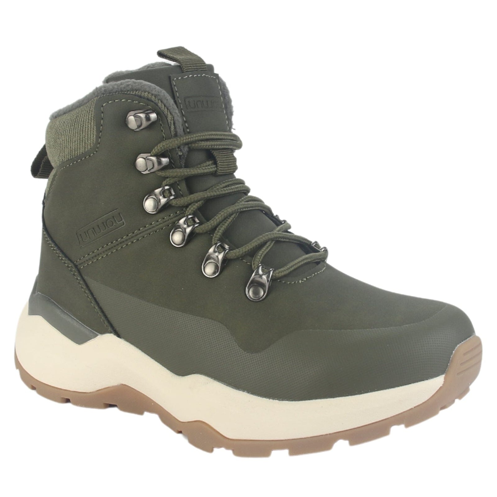 Botin Outdoor Funway Mujer Tundra-1 Oliva Botines Taco Funway 