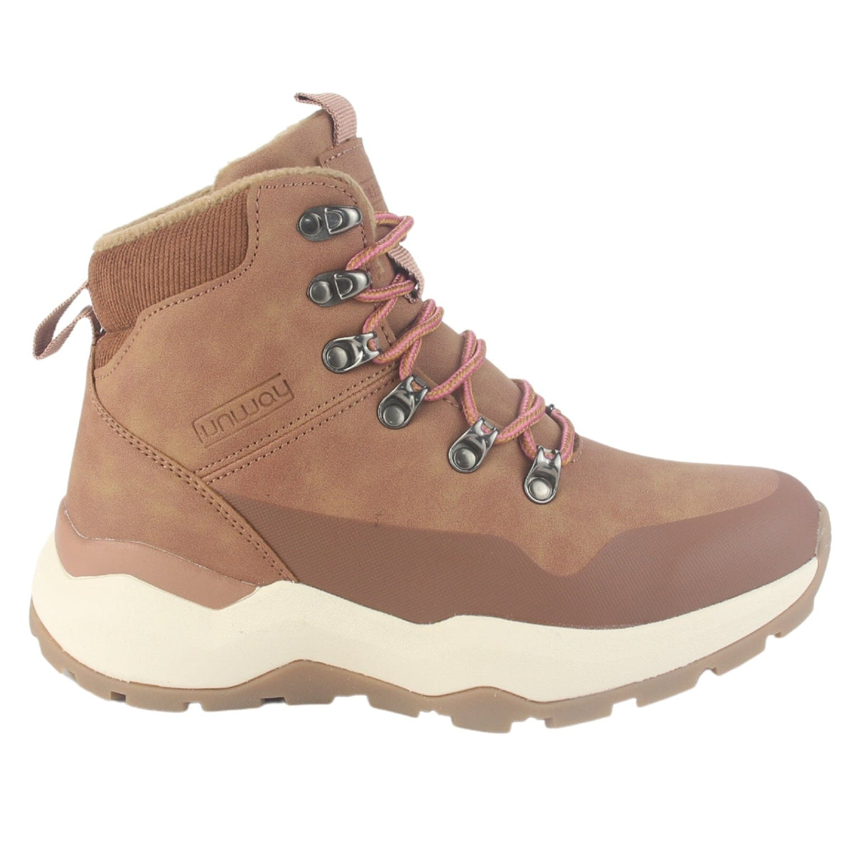 Botin Outdoor Funway Mujer Tundra-1 Rosado Botines Taco Funway 
