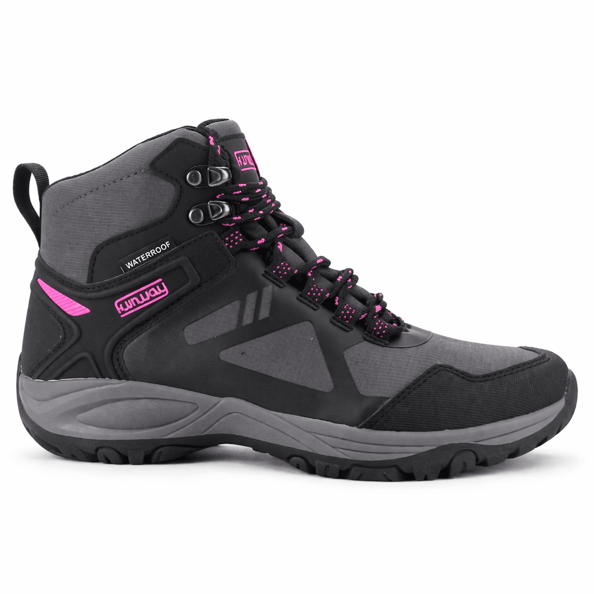 Botin Outdoor Negro Mujer Casual Funway Rain Botines Taco Funway 