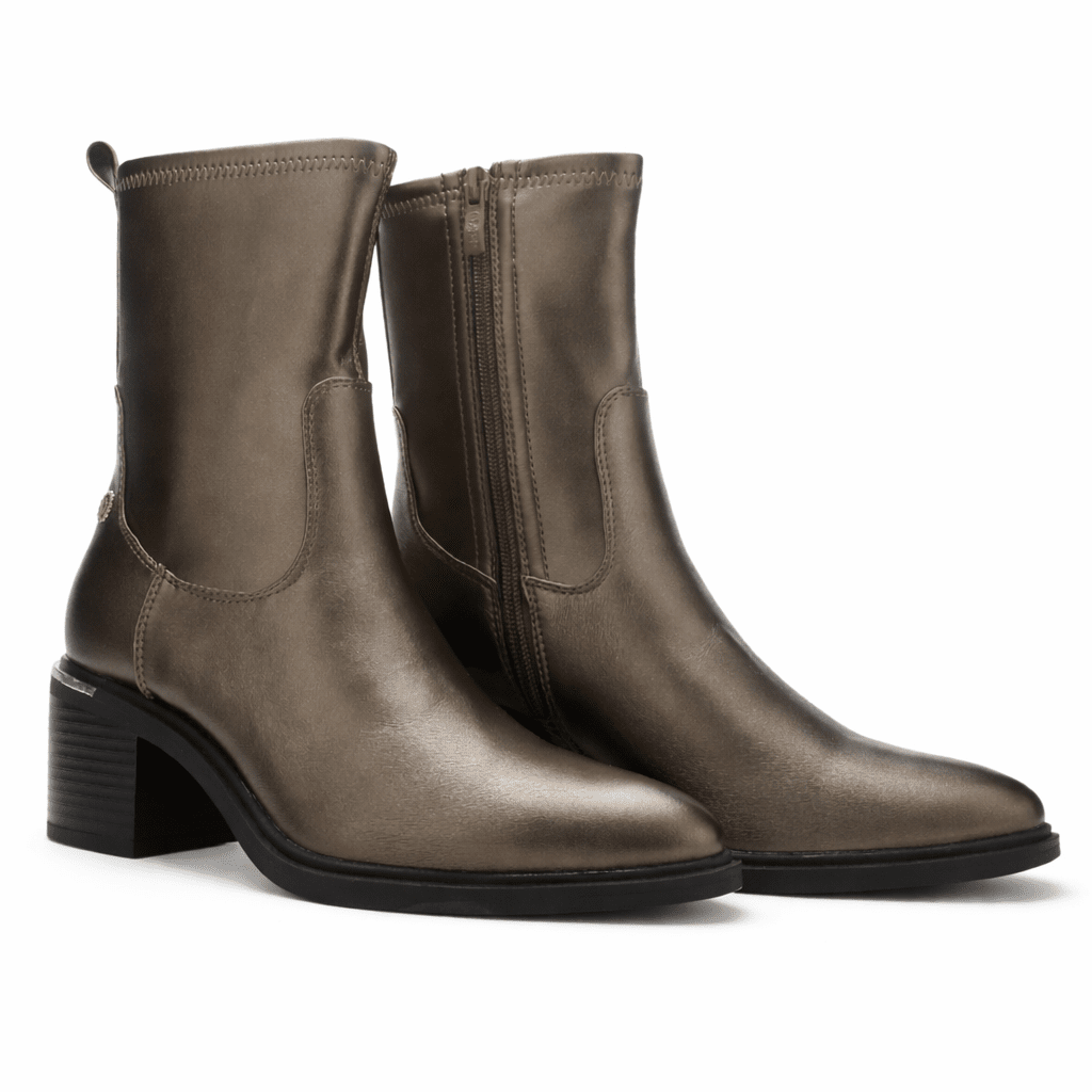 Botin Pewter Mujer Casual Chalada Sonora Botines Taco Chalada 