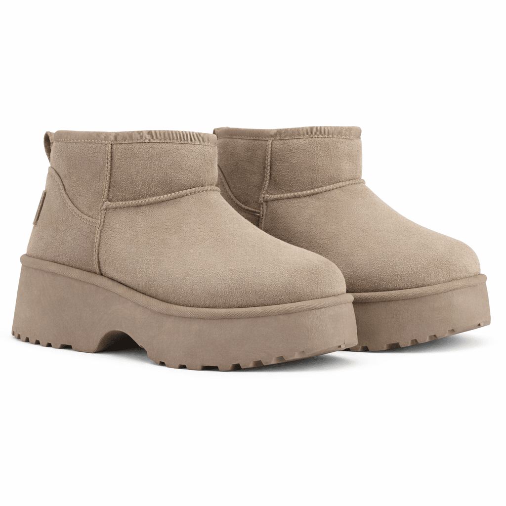 Botin Taupe Mujer Casual Chalada Pinheel Botines Taco Chalada 