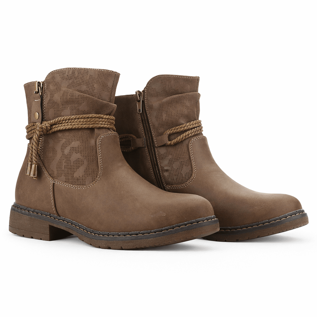 Botin Taupe Mujer Casual Chalada Torke Botines Taco Chalada 