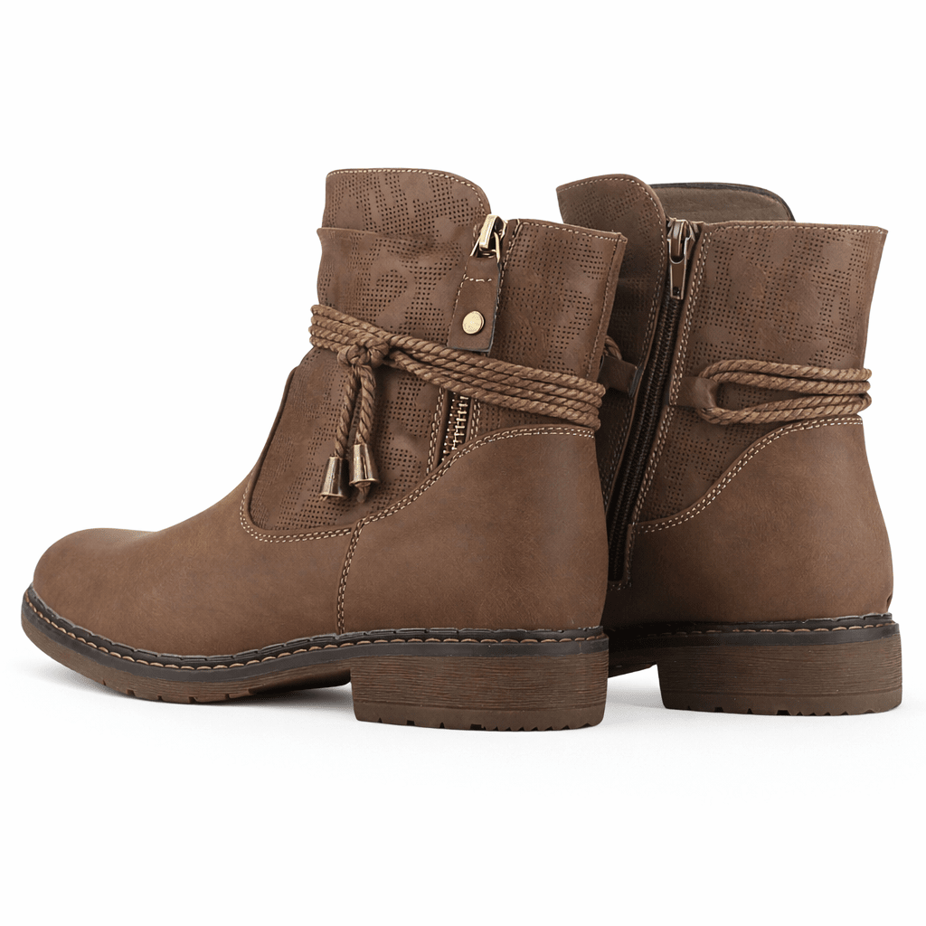 Botin Taupe Mujer Casual Chalada Torke Botines Taco Chalada 