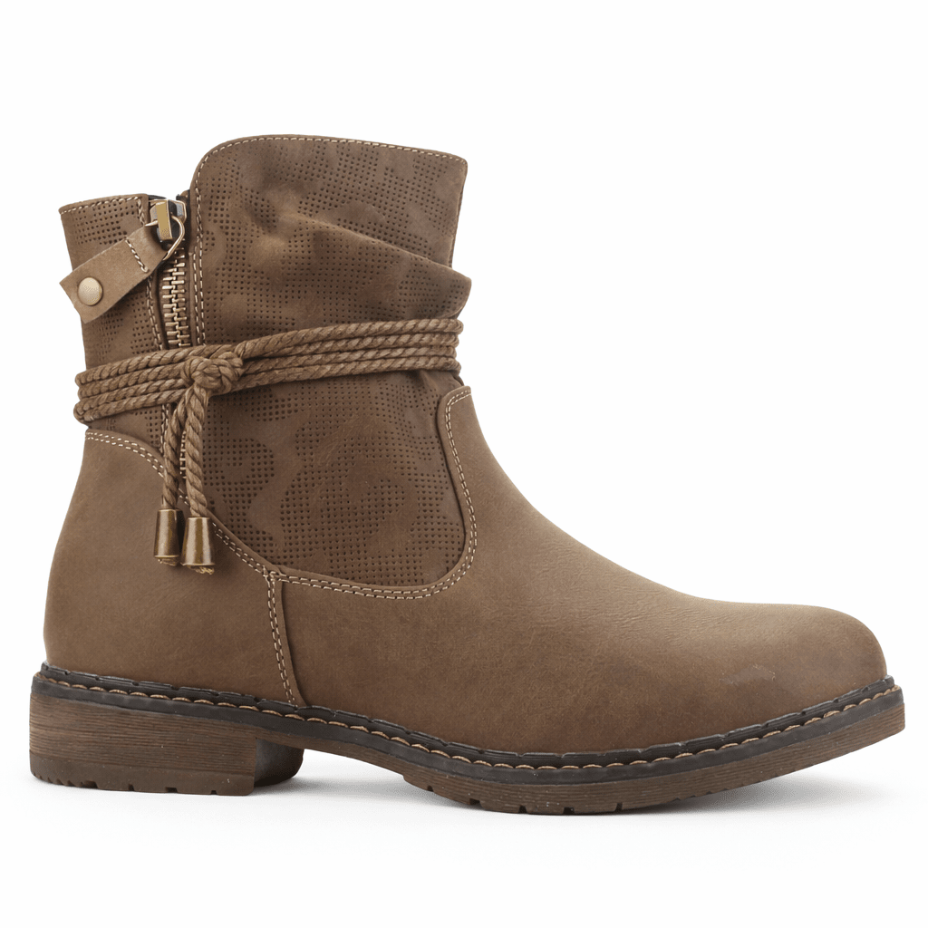 Botin Taupe Mujer Casual Chalada Torke Botines Taco Chalada 