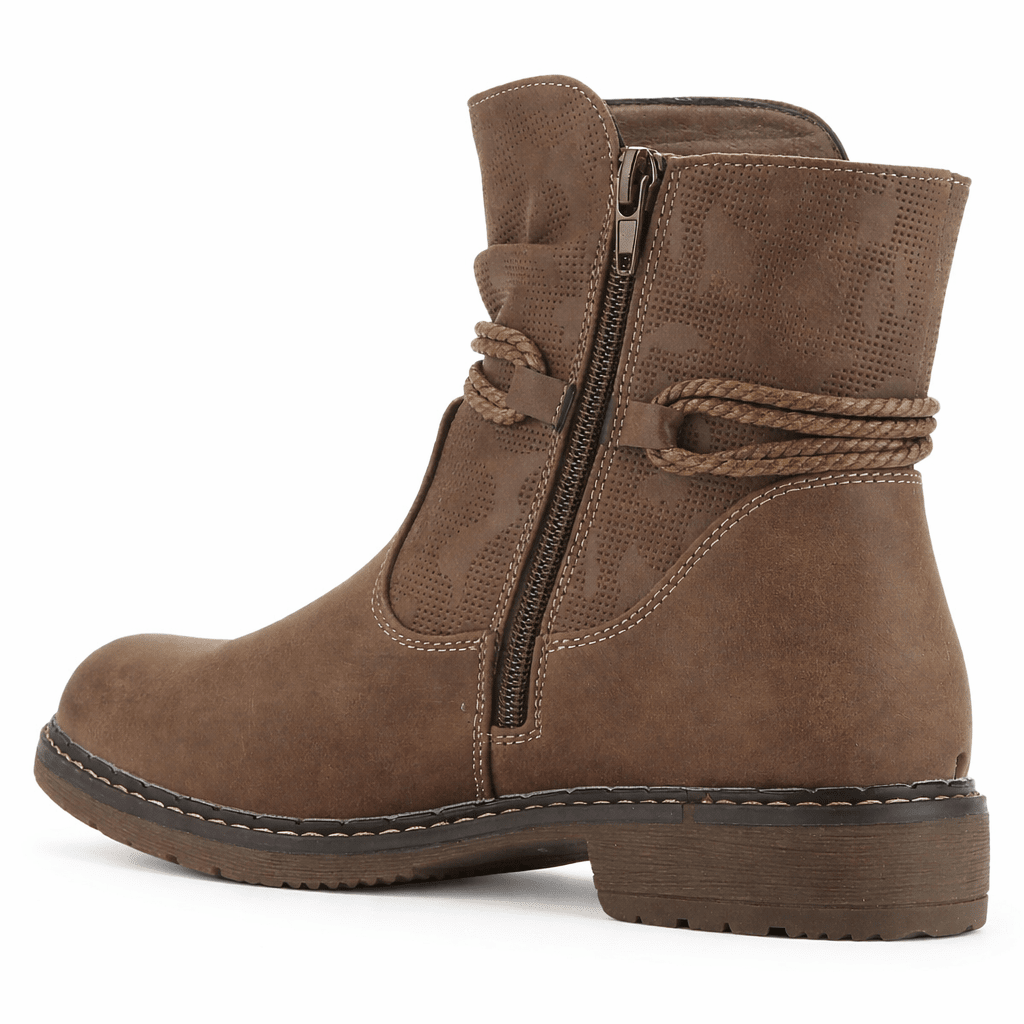 Botin Taupe Mujer Casual Chalada Torke Botines Taco Chalada 