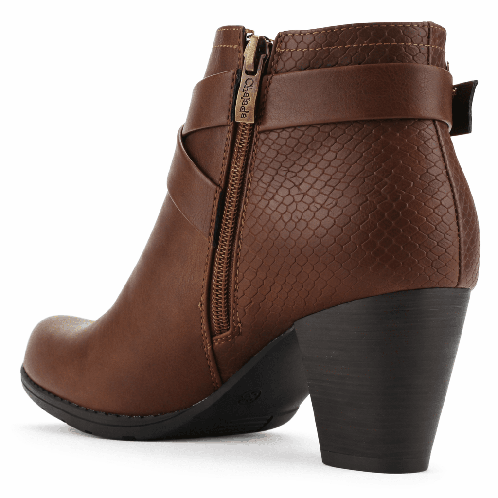 Botin Tostado Mujer Casual Chalada Ceta Botines Taco Chalada 