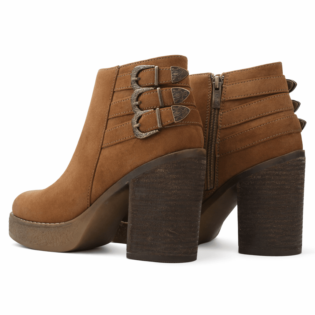 Botin Tostado Mujer Casual Chalada Ella Botines Taco Chalada 