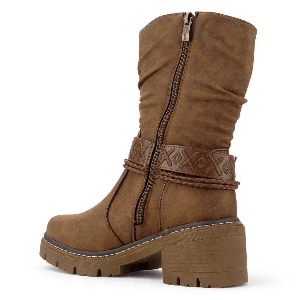 Botin Tostado Mujer Casual Chalada Terra Botines Taco Chalada 