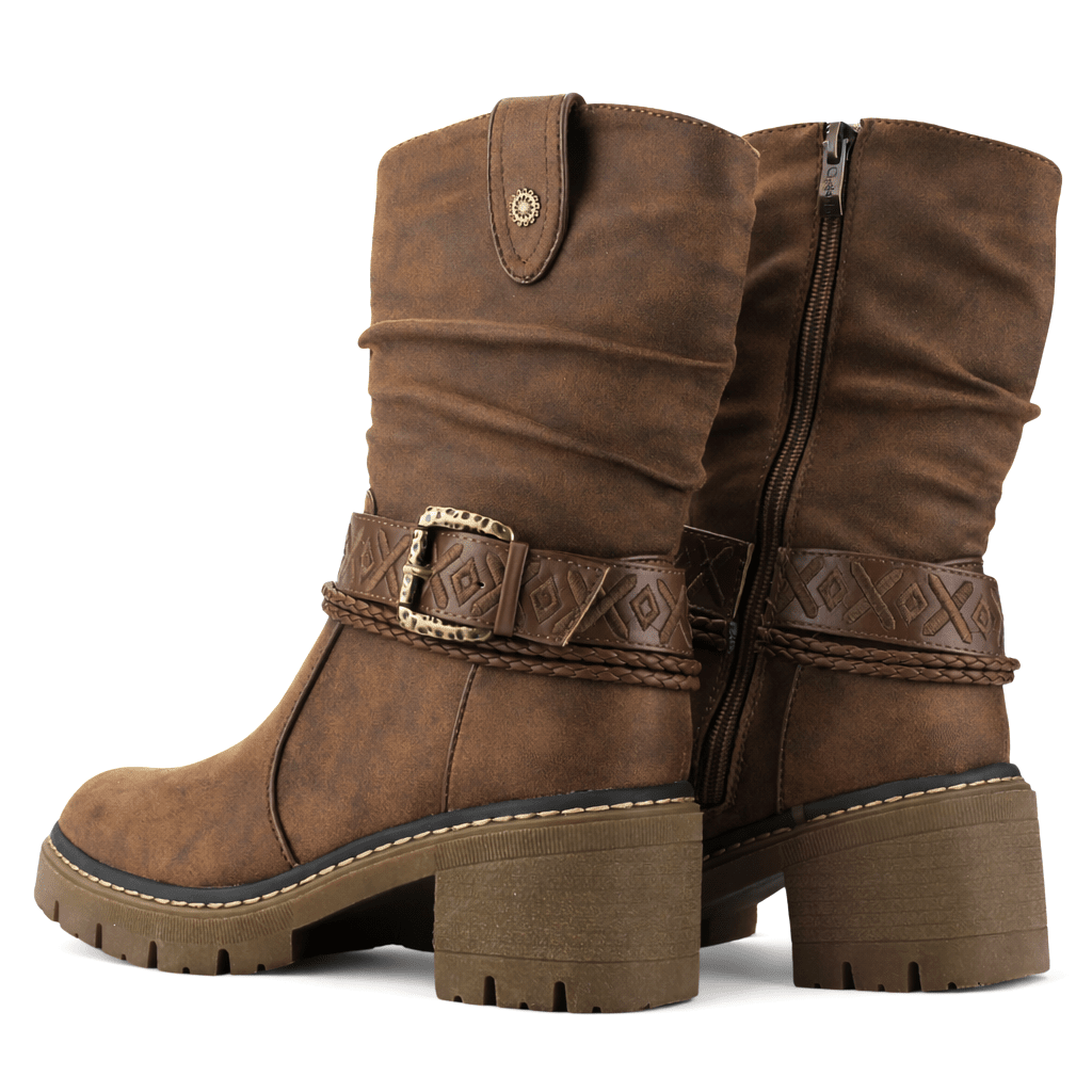 Botin Tostado Mujer Casual Chalada Terra Botines Taco Chalada 