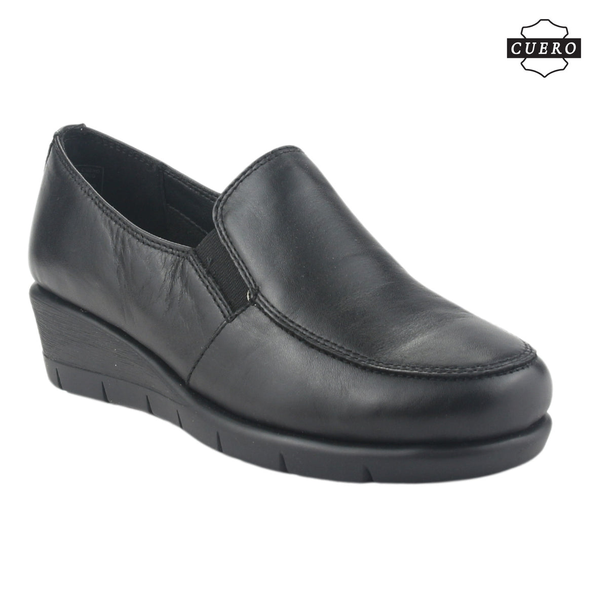 Zapato de Cuero Chalada Mujer Calafate-1 Negro Casual