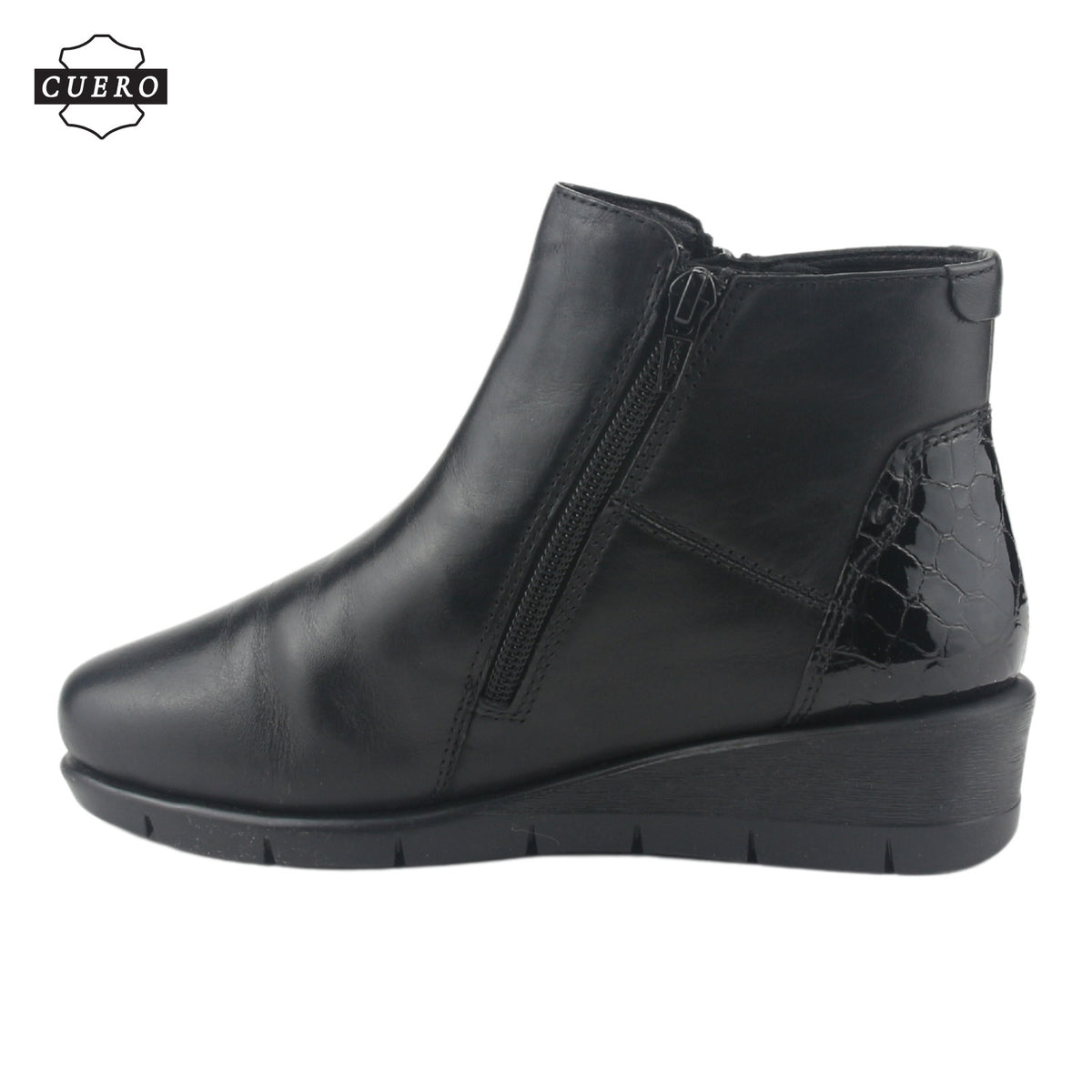Botin de Cuero Chalada Mujer Calafate-2 Negro Casual