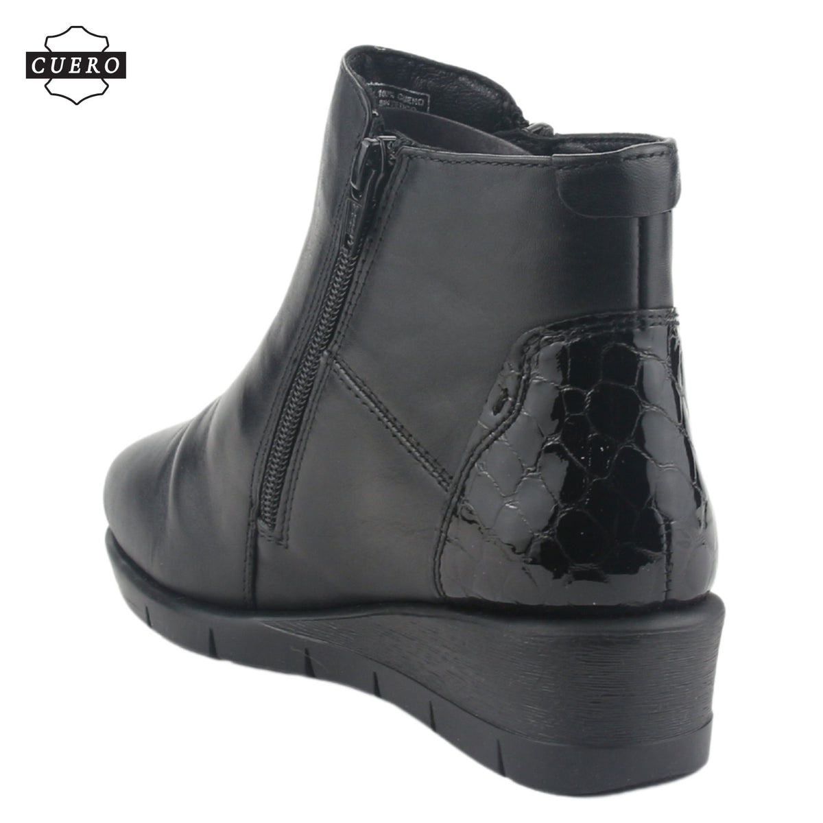 Botin de Cuero Chalada Mujer Calafate-2 Negro Casual