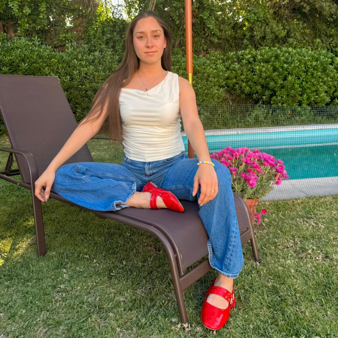 Ballerina Chalada Mujer Miu-3 Rojo Casual