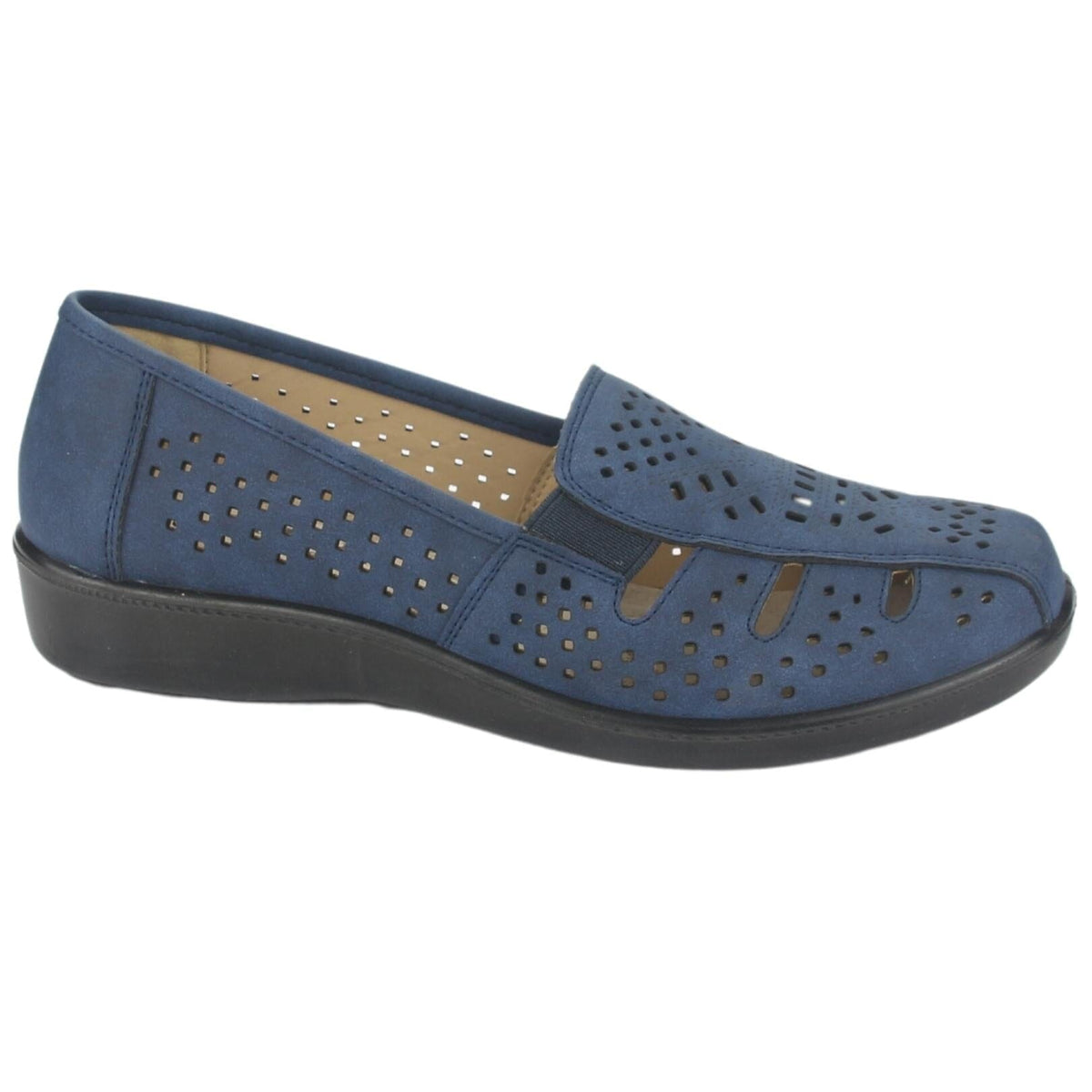 Mocasin Chalada Mujer Deco-1 Azul Comfort Zapatos Planos Chalada 