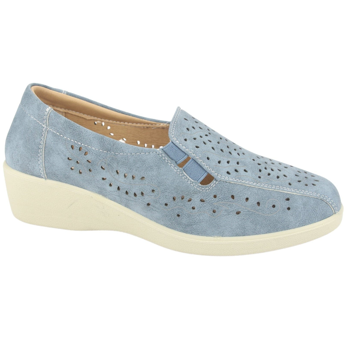 Mocasin Chalada Mujer Dina-1 Azul Casual Mocasines Planos Chalada 