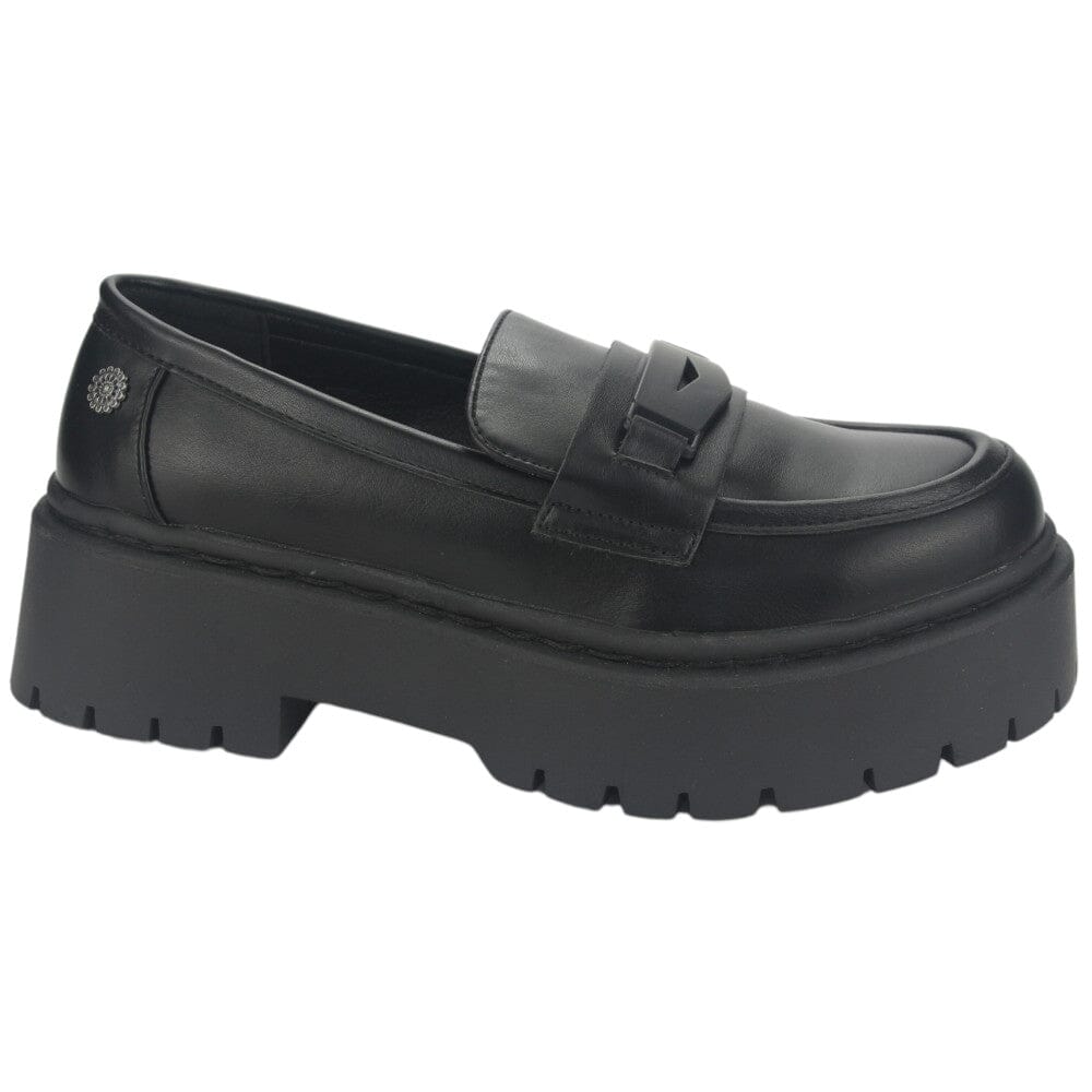Mocasin Chalada Mujer Lewis-1 Negro Moda Mocasines Taco Chalada 