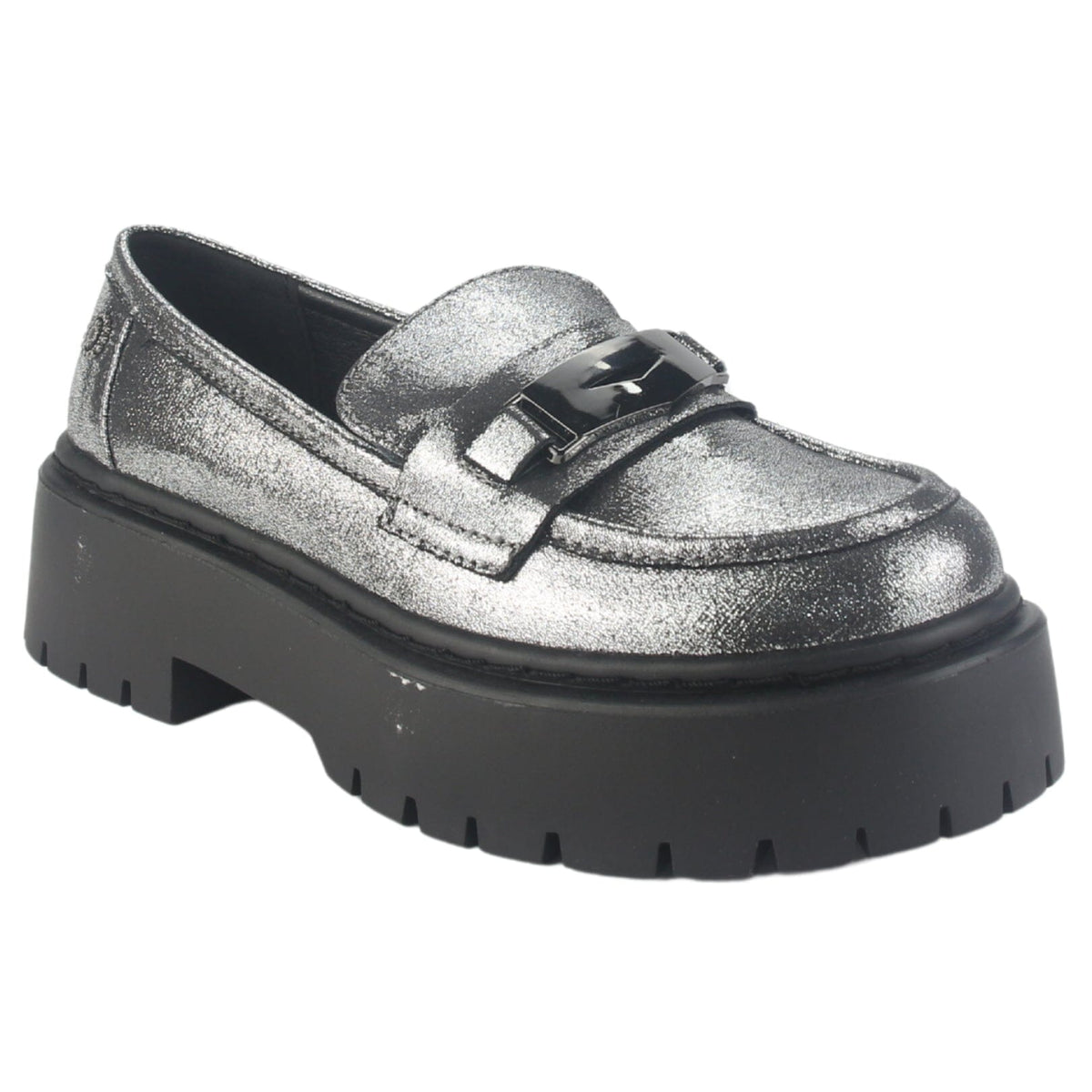 Mocasin Chalada Mujer Lewis-1 Plateado Casual Mocasines Plataforma Chalada 