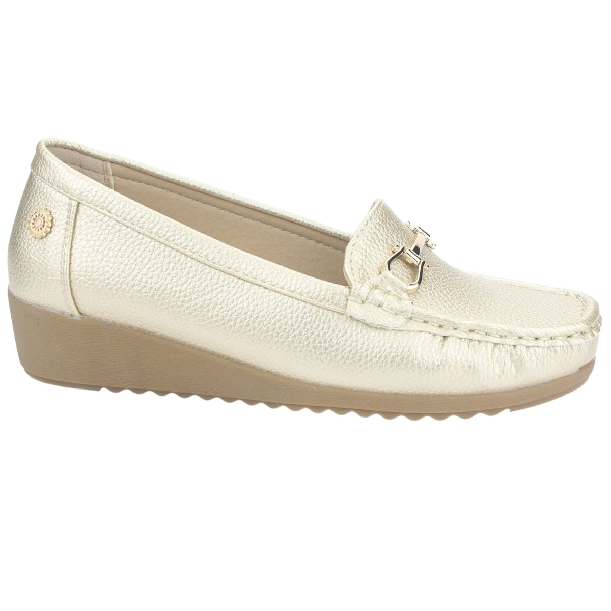 Mocasin Chalada Mujer Malu-2 Dorado Casual Mocasines Planos Chalada 