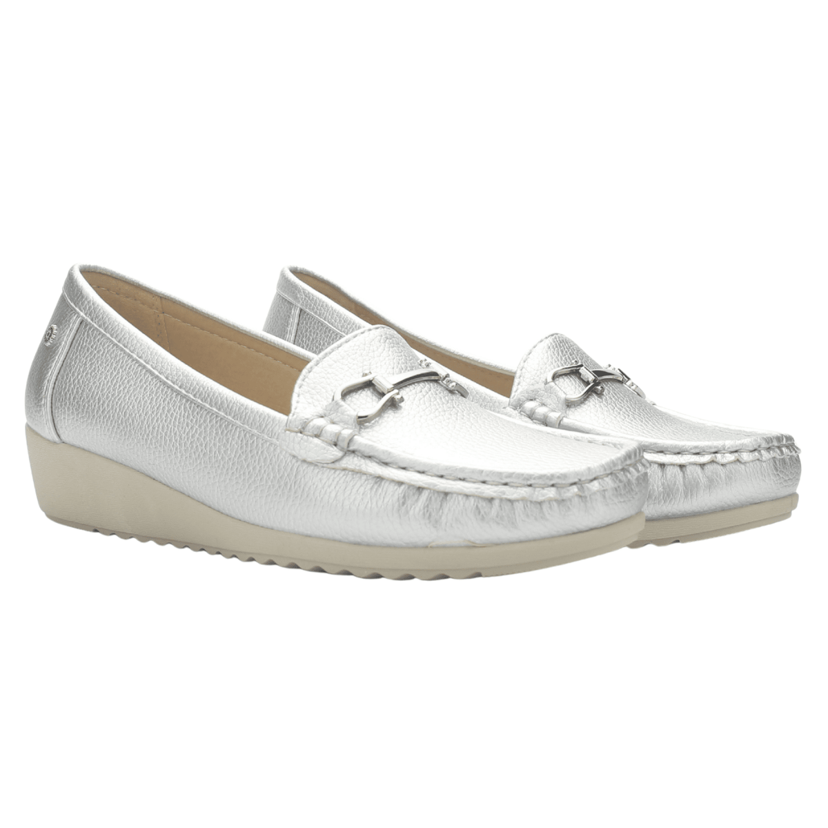 Mocasin Chalada Mujer Malu-2 Plateado Casual Mocasines Planos Chalada 