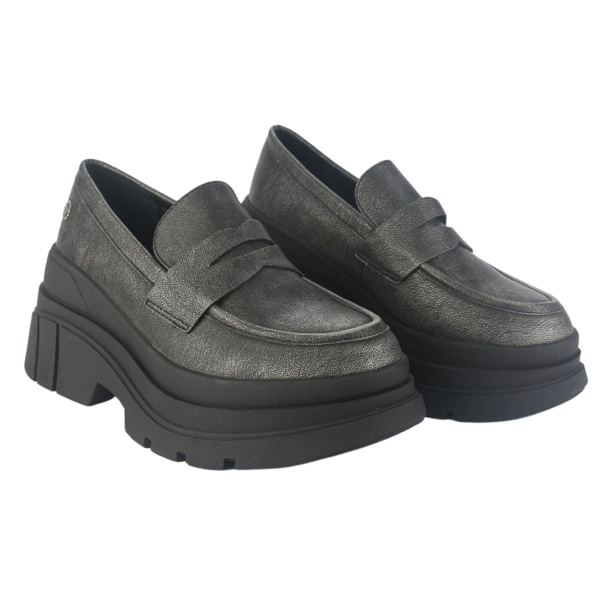 Mocasin Chalada Mujer Natirus-3 Plateado Casual Mocasines Plataforma Chalada 