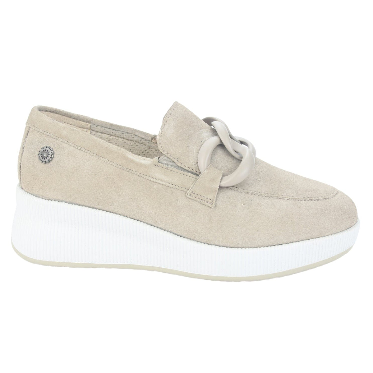 Mocasin de Cuero Chalada Mujer Ivana-1 Beige Casual Mocasines Taco Chalada 