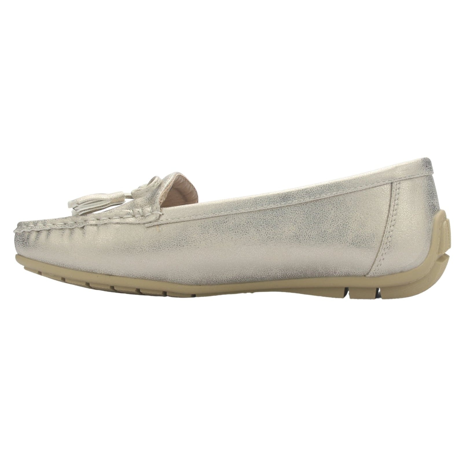 Mocasin Mujer Casual Champagne Chalada Nautico-3 Mocasines Planos Chalada 