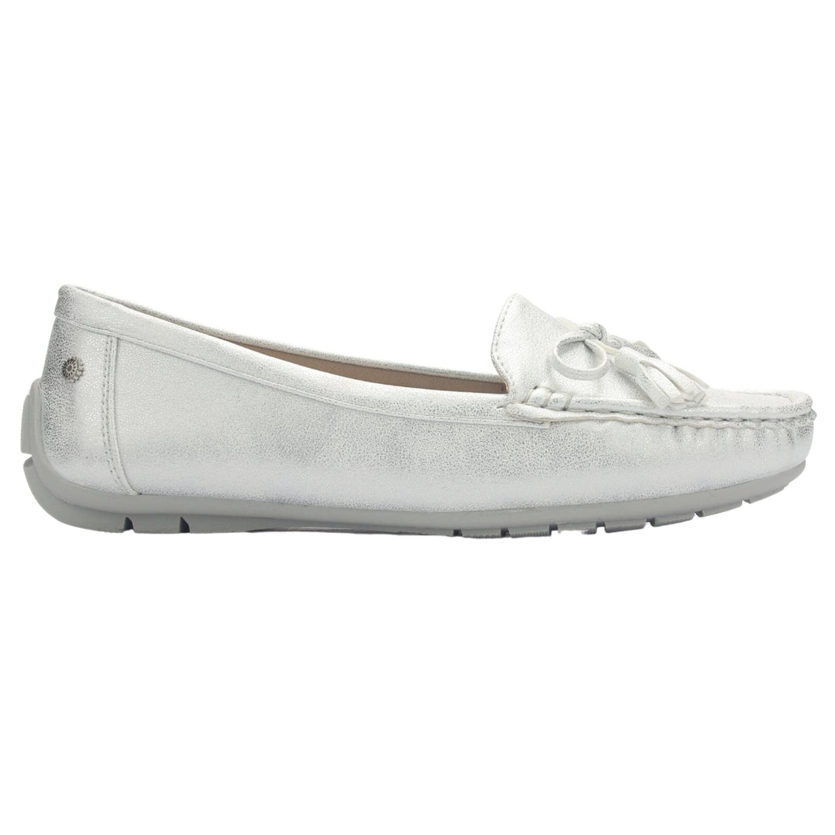 Mocasin Mujer Casual Plateado Chalada Nautico-3 Mocasines Planos Chalada 