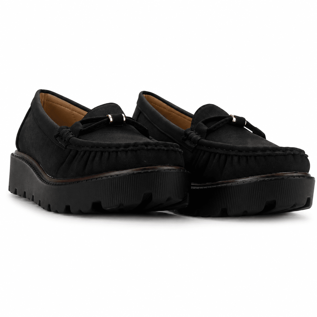 Mocasin Negro Mujer Casual Chalada Gran Mocasines Plataforma Chalada 