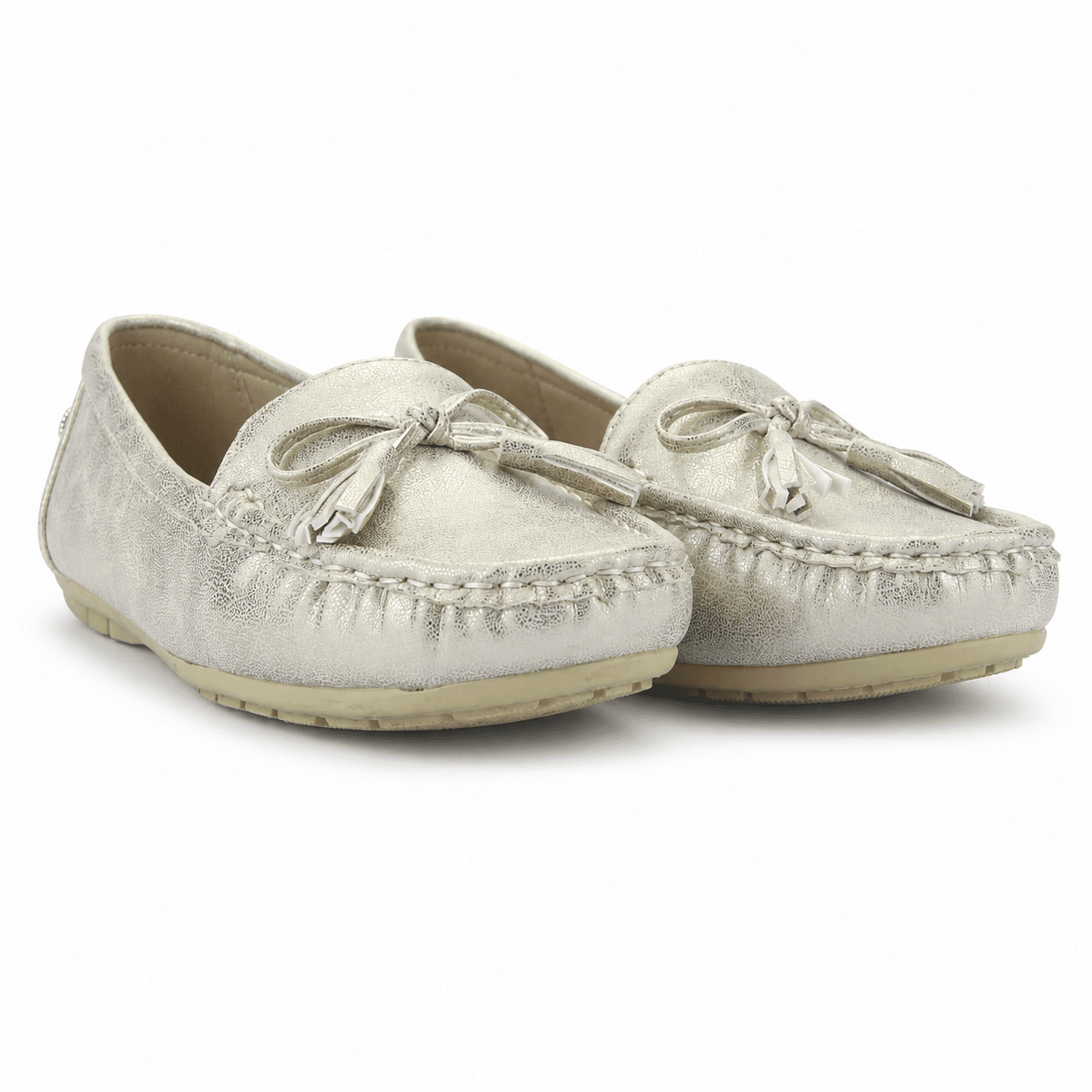 Mocasin Plateado Mujer Casual Chalada Nautico Mocasines Chalada 