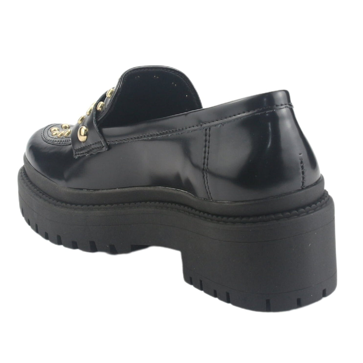 Mocasin Via Marte Mujer 013-005-01 Negro Casual Mocasines Plataforma Via Marte 