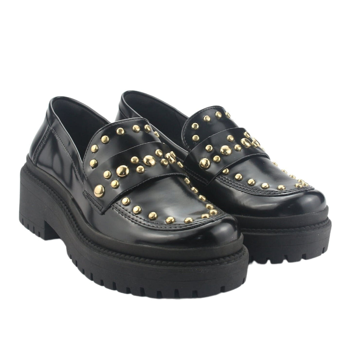 Mocasin Via Marte Mujer 013-005-01 Negro Casual Mocasines Plataforma Via Marte 