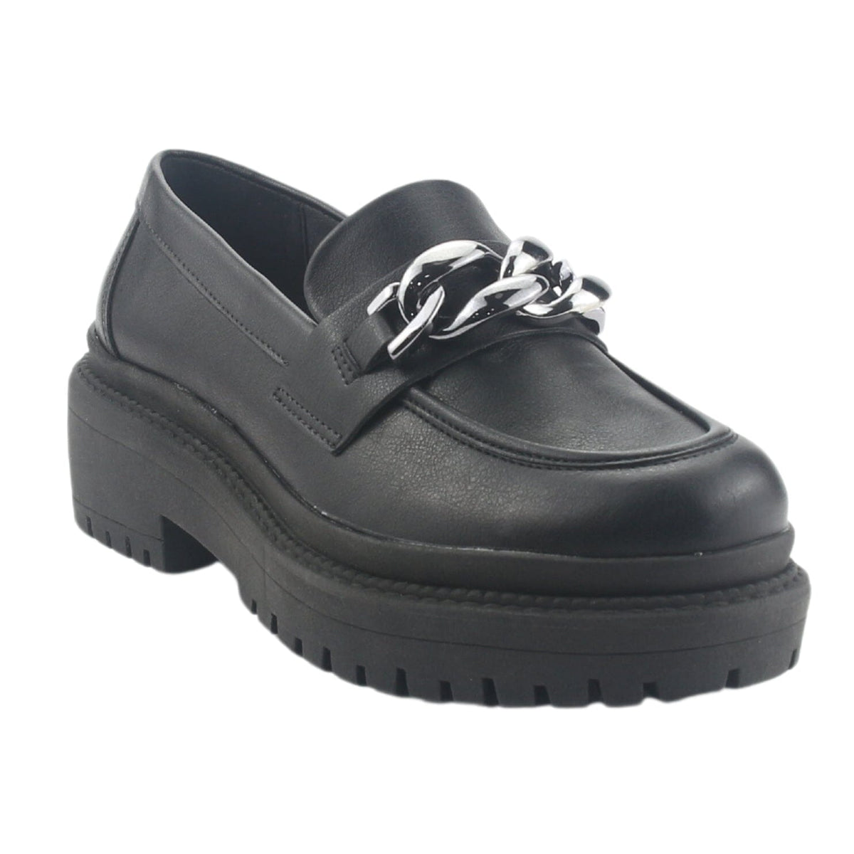 Mocasin Via Marte Mujer 013-006-01 Negro Casual Mocasines Plataforma Via Marte 