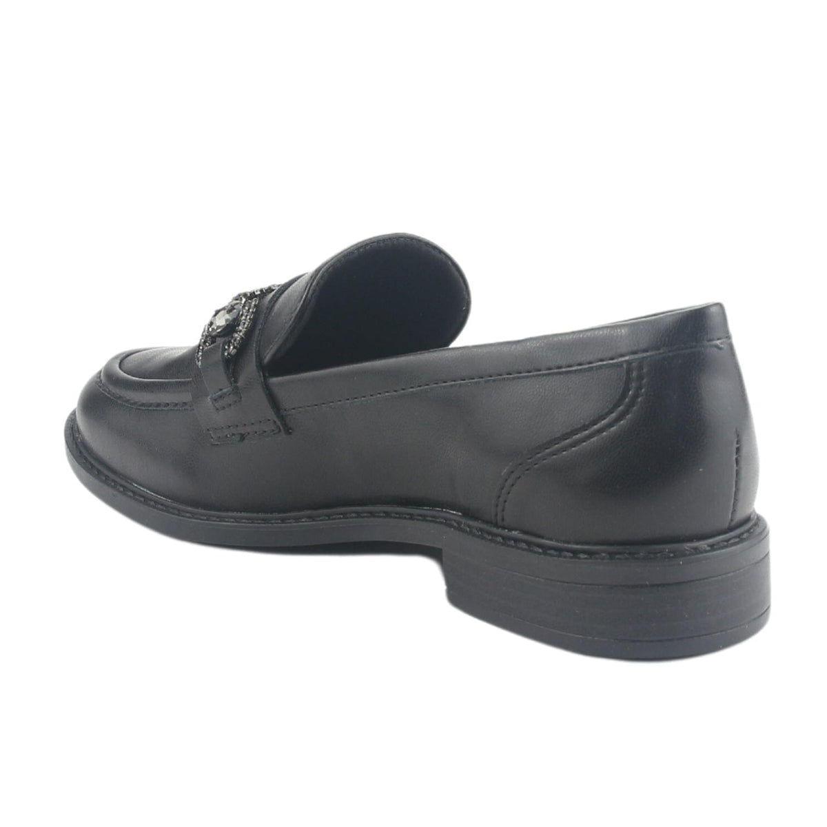 Mocasin Via Marte Mujer 077-004-01 Negro Casual Mocasines Planos Via Marte 