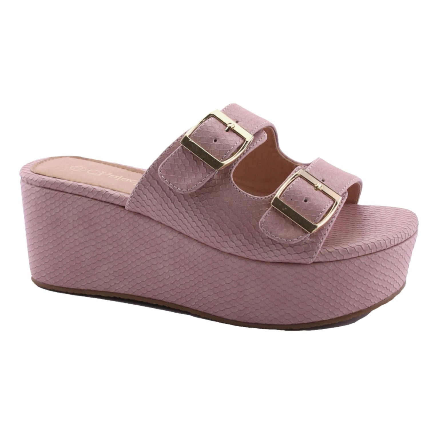 Sandalia Chalada Mujer Clona-20 Rosado Plataforma