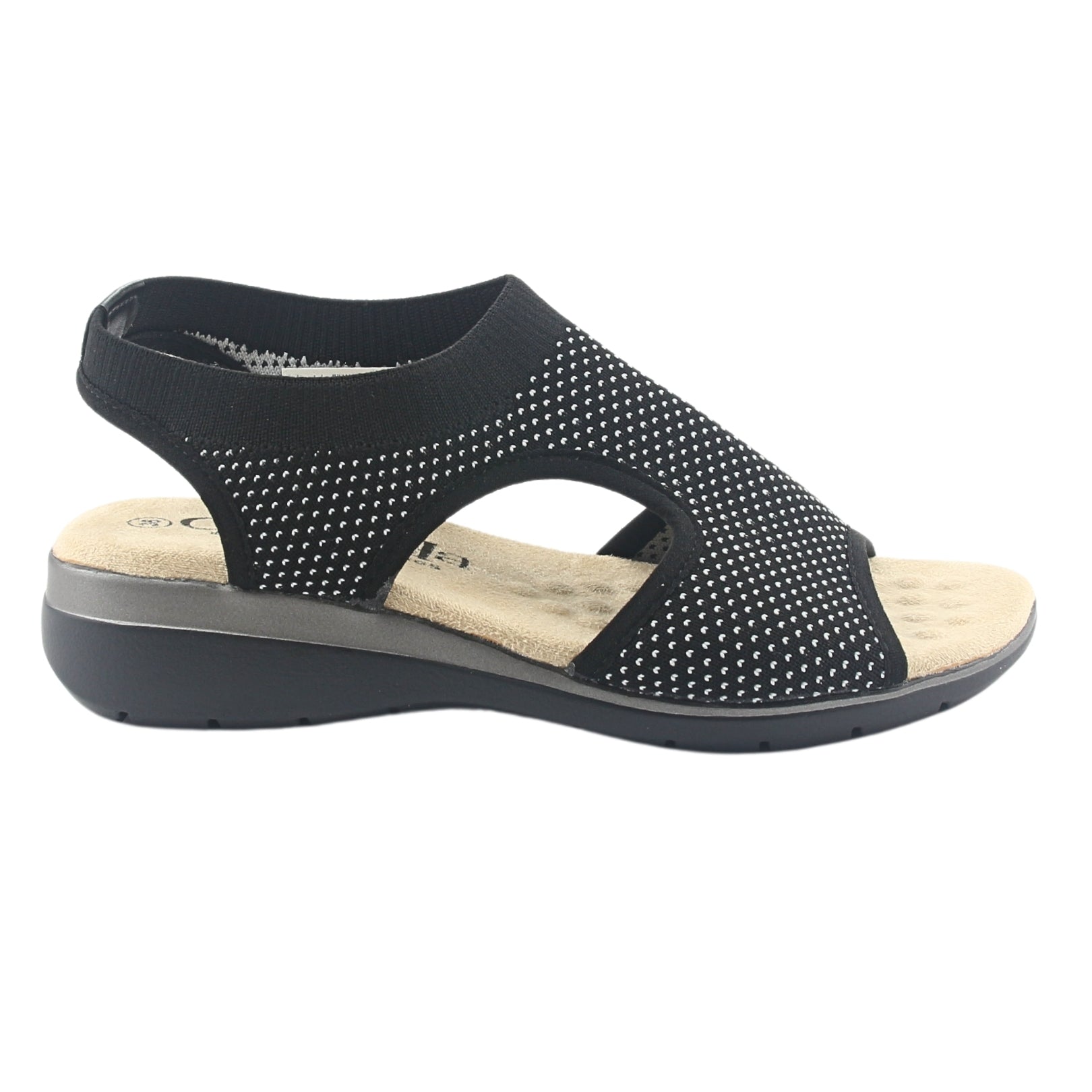 Sandalia Chalada Mujer Floro-4 Negro Casual
