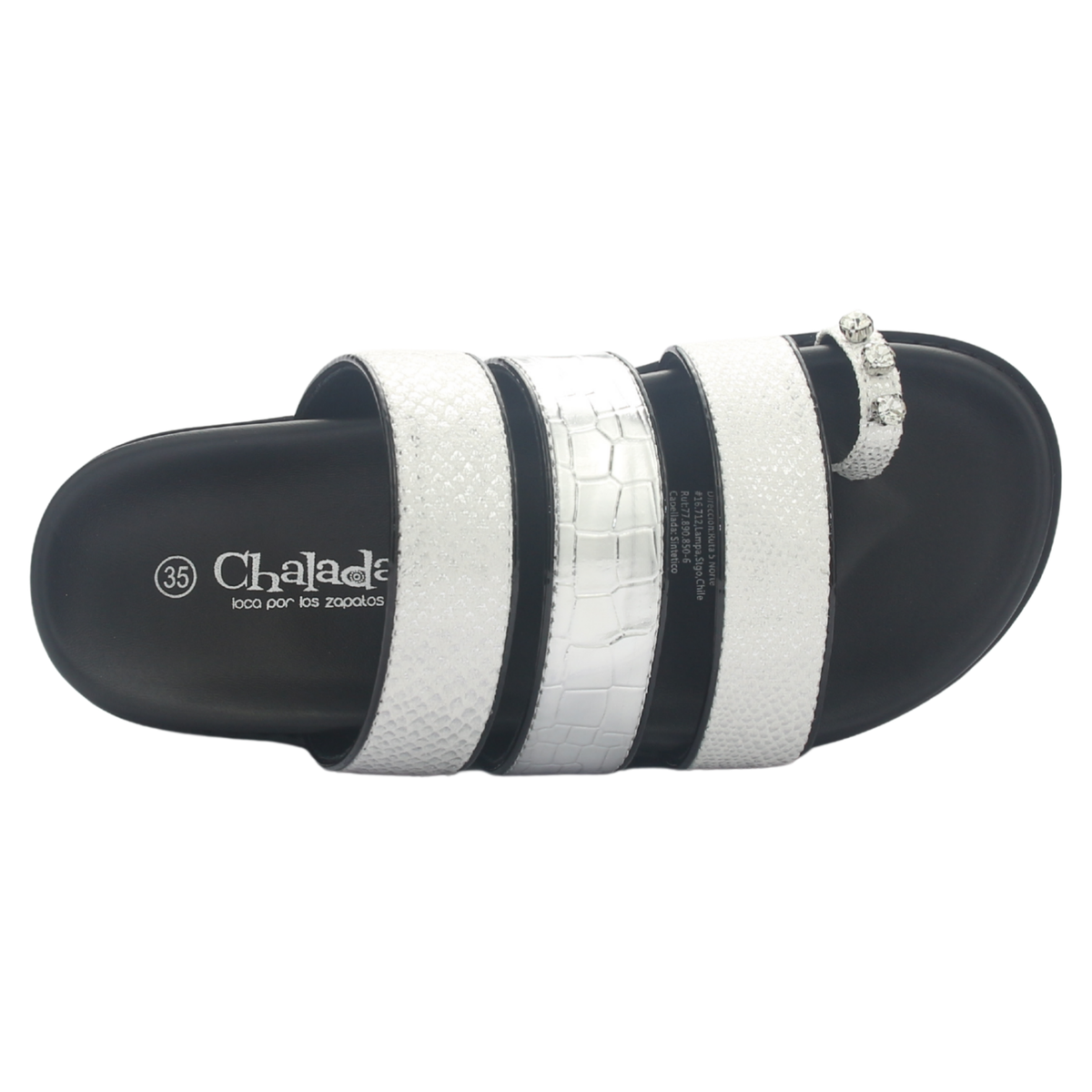 Sandalia Mujer Chalada Viru-21 Plateado Casual