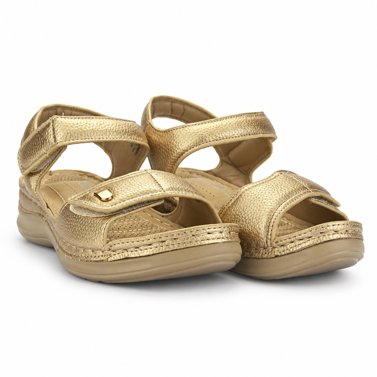 Sandalia Dorado Mujer Casual Chalada Kon