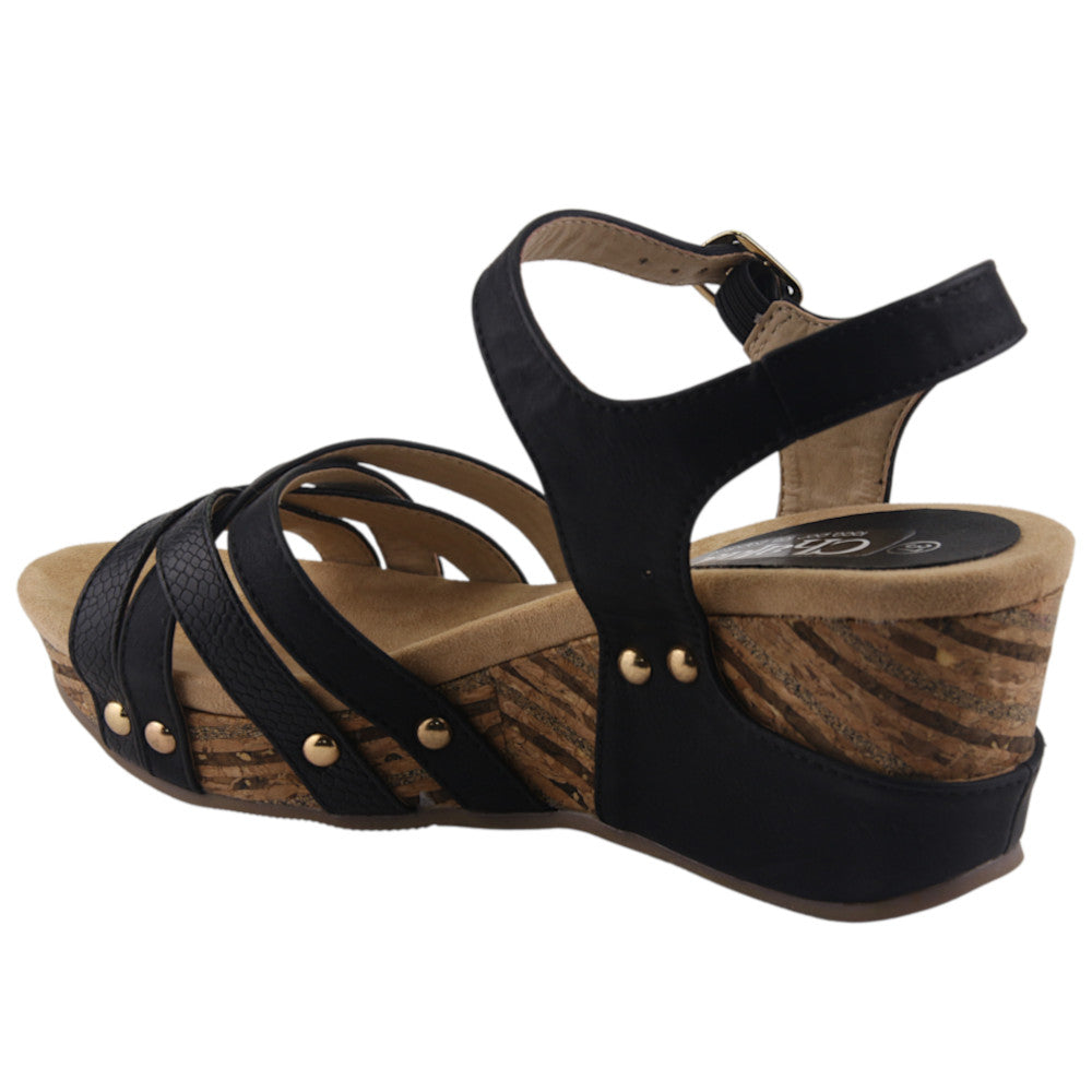 Sandalia Chalada Mujer Pasco-25 Negro Plataforma